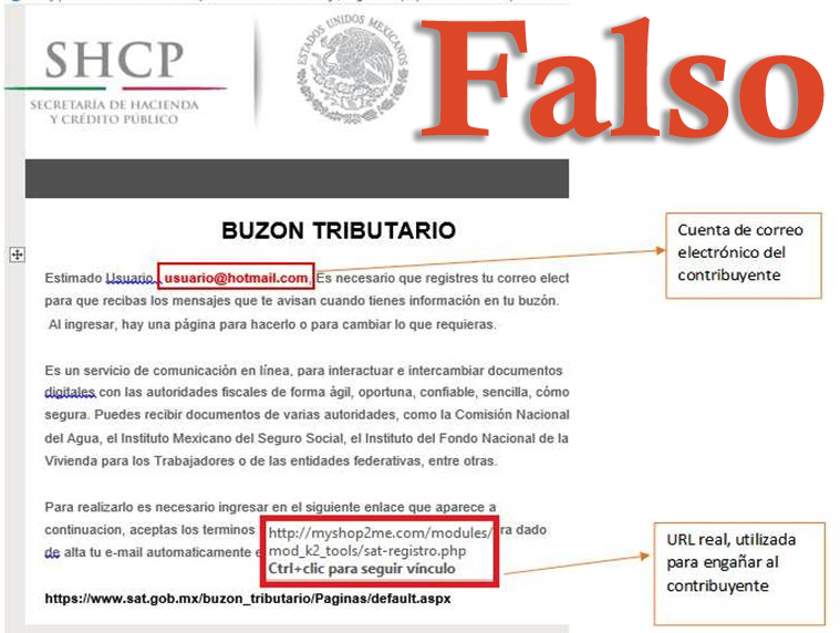 No te dejes sorprender con los correos apócrifos: SAT
