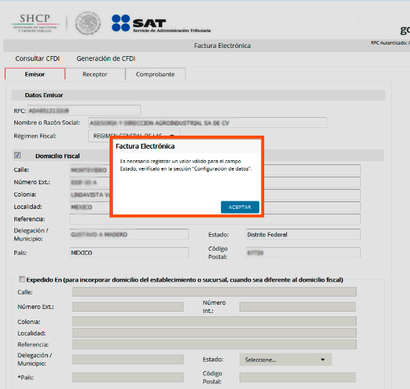 Modificación de CDMX en los CFDI
